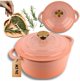 Emaliowany Garnek Zeliwny 24cm 4L Hage Pinkocello
