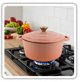 Emaliowany Garnek Zeliwny 24cm 4L Hage Pinkocello