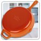 Εμαγιέ Σίδερο Τηγάνι 26cm Hage Orange