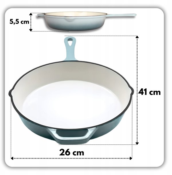 Εμαγιέ Μαντεμένιο Τηγάνι 26cm HAGE SEA SALT