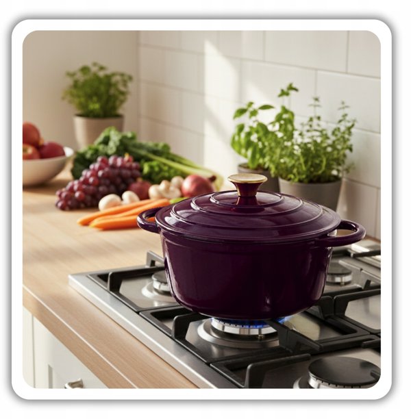 Γανί με Εμαγιέ 22cm 3L HAGE EGGPLANT