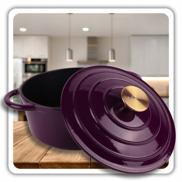 Γανί με Εμαγιέ 22cm 3L HAGE EGGPLANT