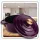 Γανί με Εμαγιέ 22cm 3L HAGE EGGPLANT