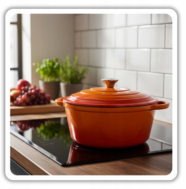 Εμαγιέ Χυτοσίδηρος Κατσαρόλα 26cm 5L HAGE Orange