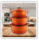Εμαγιέ χυτοσίδηρο κατσαρολάκι 24cm 4L Hage Orange