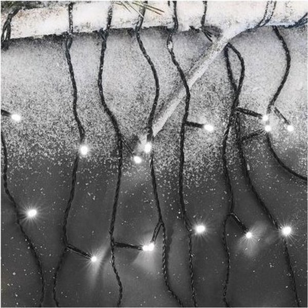 Emos Σετ Χριστουγεννιάτικα κρεμαστά XMAS icicle διάφορες λειτουργίες 9W 600LED 10m IP44 ψυχρό λευκό ZY1448