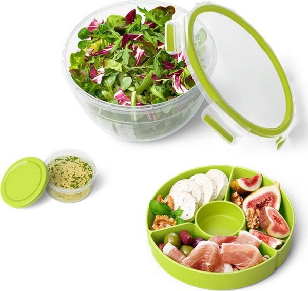 Emsa Clip & Go Salad Box, Δοχείο Φαγητού με Σαλατιέρα, 2.6L