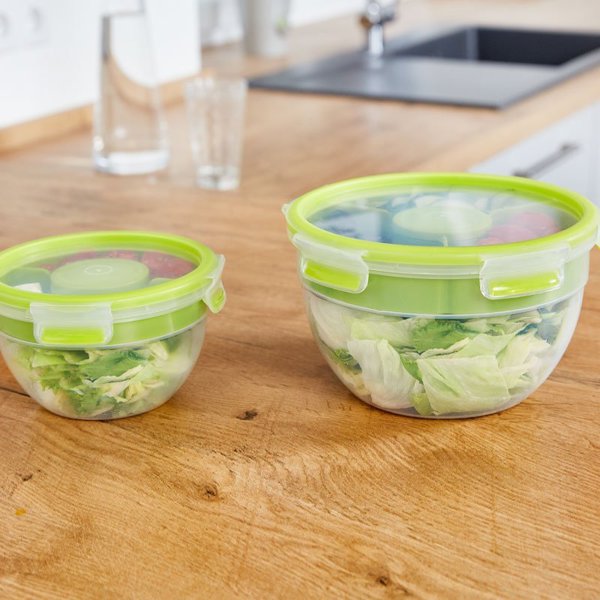 Emsa Clip & Go Salad Box, Δοχείο Φαγητού με Σαλατιέρα, 2.6L