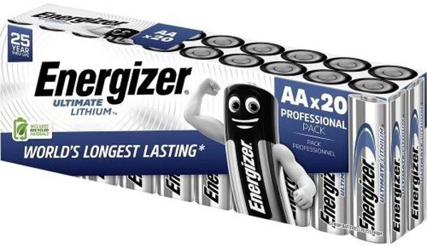 Energizer Ultimate Lithium Μπαταρίες AA L91, 20 Τεμάχια