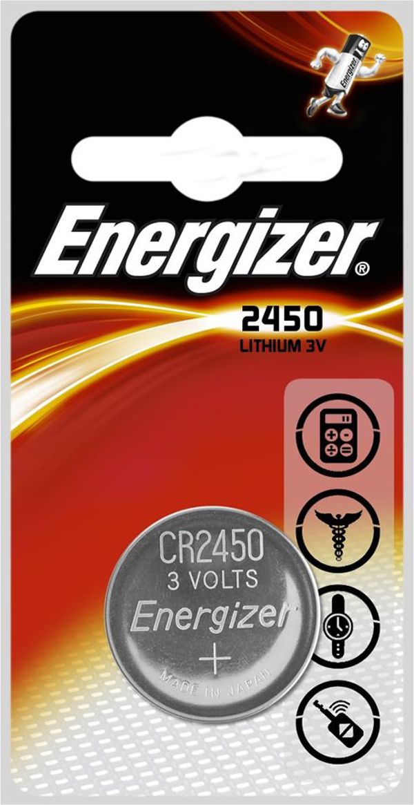 Energizer Μπαταρία Λιθίου CR2450 3V 620mAh, 1 Τεμάχιο