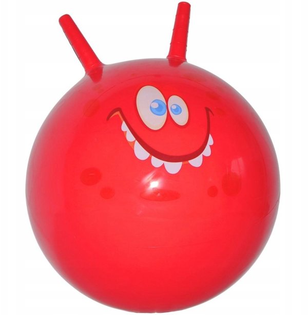 Enero Toys Μπάλα για Άλματα με Κέρατα Skoczek, 45 cm, Κόκκινη