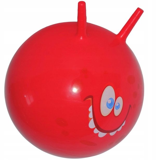 Enero Toys Μπάλα για Άλματα με Κέρατα Skoczek, 45 cm, Κόκκινη