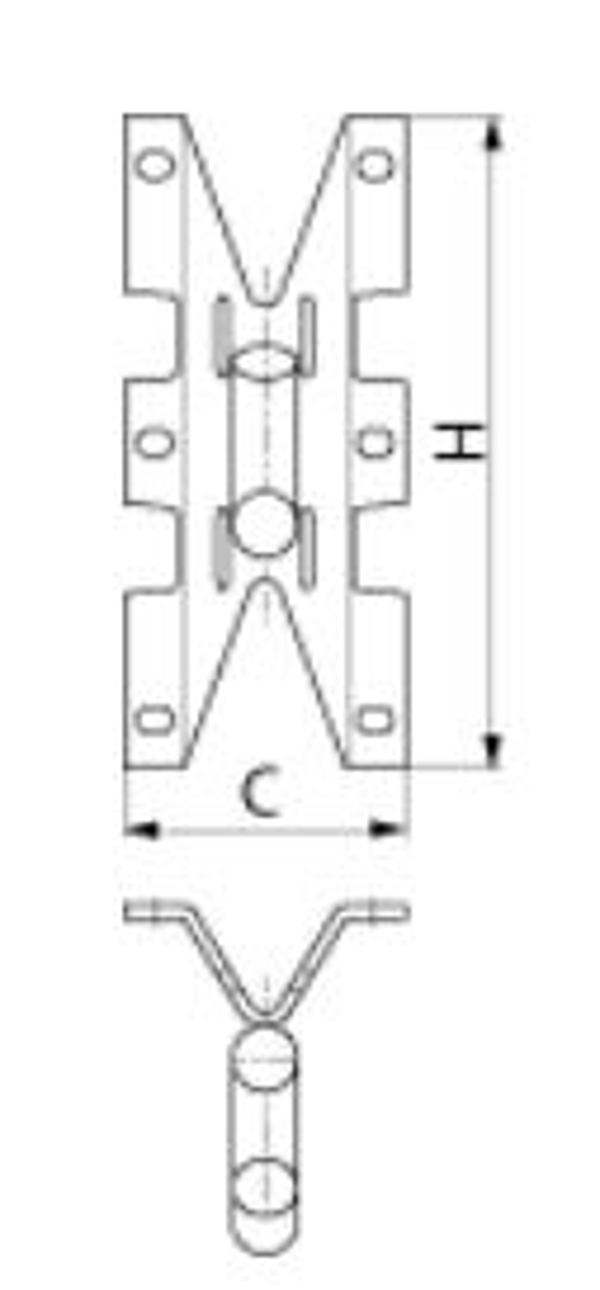 Ensto Hak plytowy uniwersalny 16mm SOT76