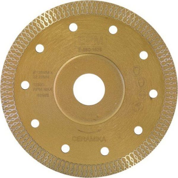 EPM Διαμαντένιος Δίσκος Κοπής Κεραμικών 115mm, Για Στεγνή & Υγρή Κοπή, Υψηλής Αντοχής