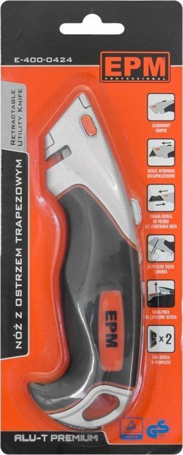 EPM NÃÅ» Z OSTRZEM TRAPEZOWYM ALU-T PREMIUM + 2 SZTUK OSTRZY
