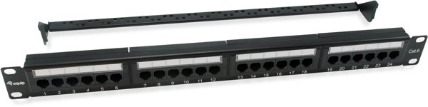 Equip Equip Patchpanel 24x RJ45 Cat6  19" UTP 1HE ISO/IEC schwarz
