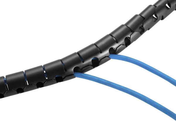 Equip Equip Spiral-Kabelschlauch 250cm für Untertischmontage  sw