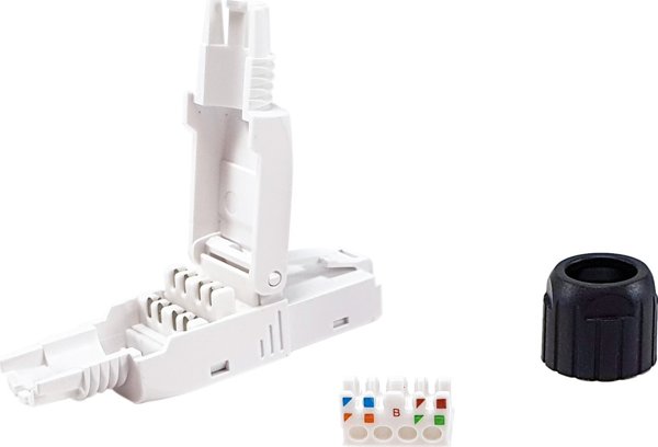 Equip 121161 βύσμα RJ-45 Μαύρο, Λευκό