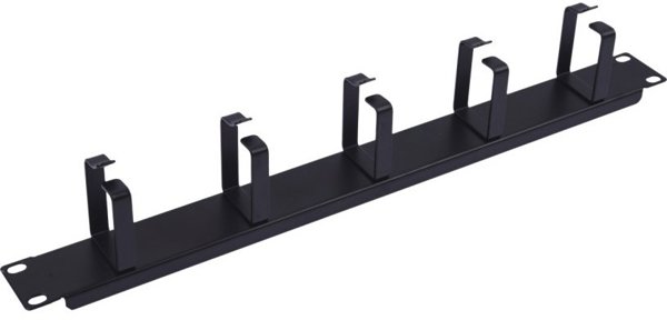 Equip 19" Kabelmanagement 5xMetallringe Plastik 1U RAL9005