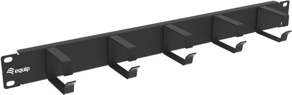 Equip 19" Kabelmanagement 5xMetallringe Plastik 1U RAL9005