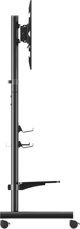 Equip Bodenstandhalter 50"-90"/1TFT 60kg Mobil+Ablage sw