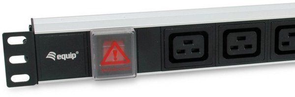 Equip 19" Steckdosenleiste IEC C20->6xIEC C19+Switch Alu.