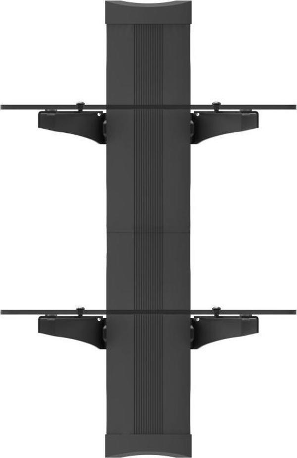 Ergosolid OVI-S2 - Ράφι Audio/Video/DVD με σκληρυμένο γυαλί, υψηλής ποιότητας κατασκευή