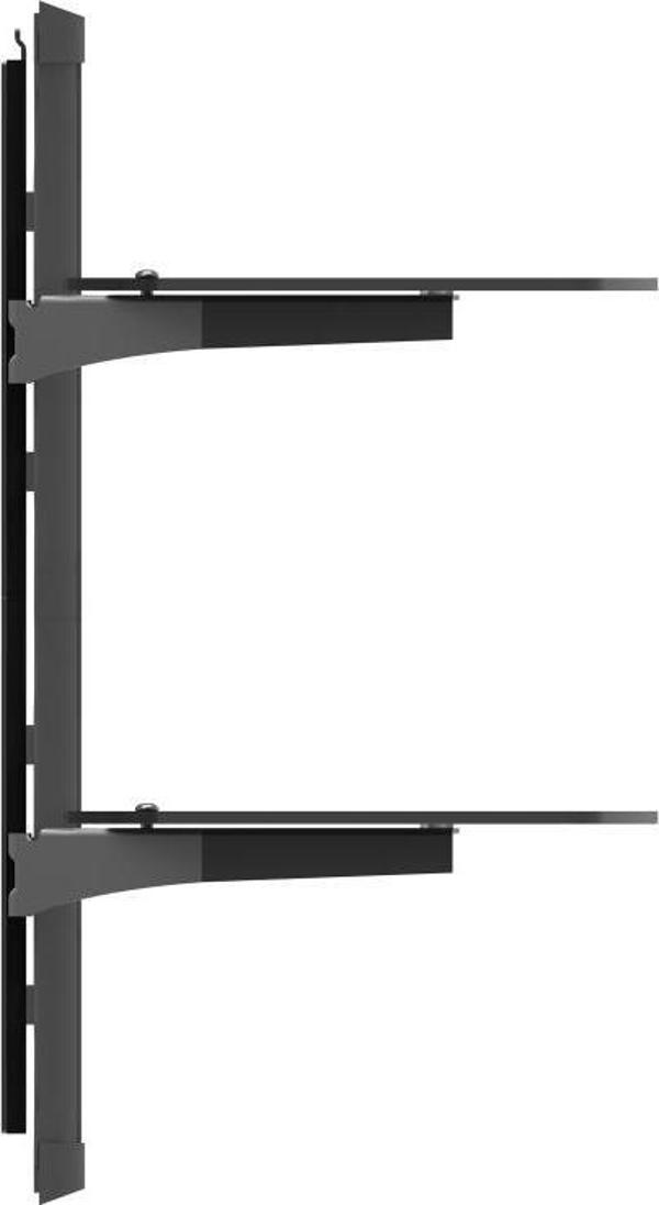 Ergosolid OVI-S2 - Ράφι Audio/Video/DVD με σκληρυμένο γυαλί, υψηλής ποιότητας κατασκευή