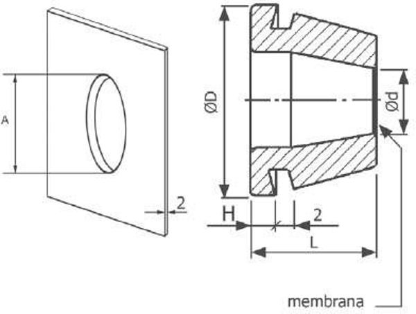 Ergom Przepust gumowy BDE 16 czarny IP30 (E03DK-05010100501)