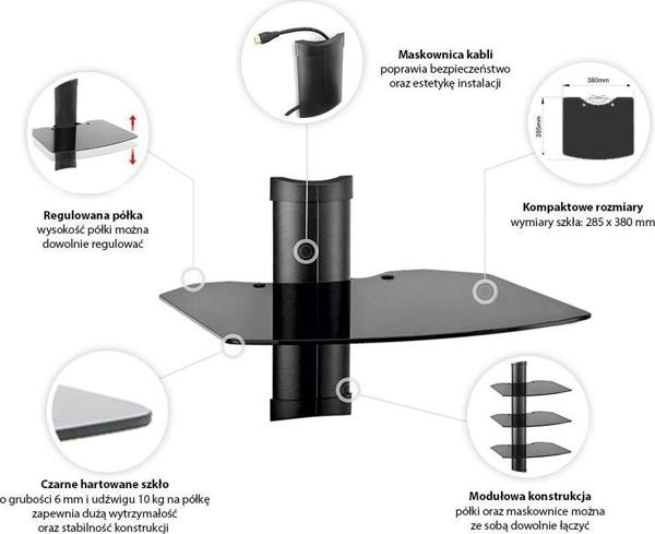Ergosolid OVI-S1 - Πόλκα audio/video/DVD χαρτωμένο σκλο καθώς πολύ υψηλή ποιότητα εκτέλεσης