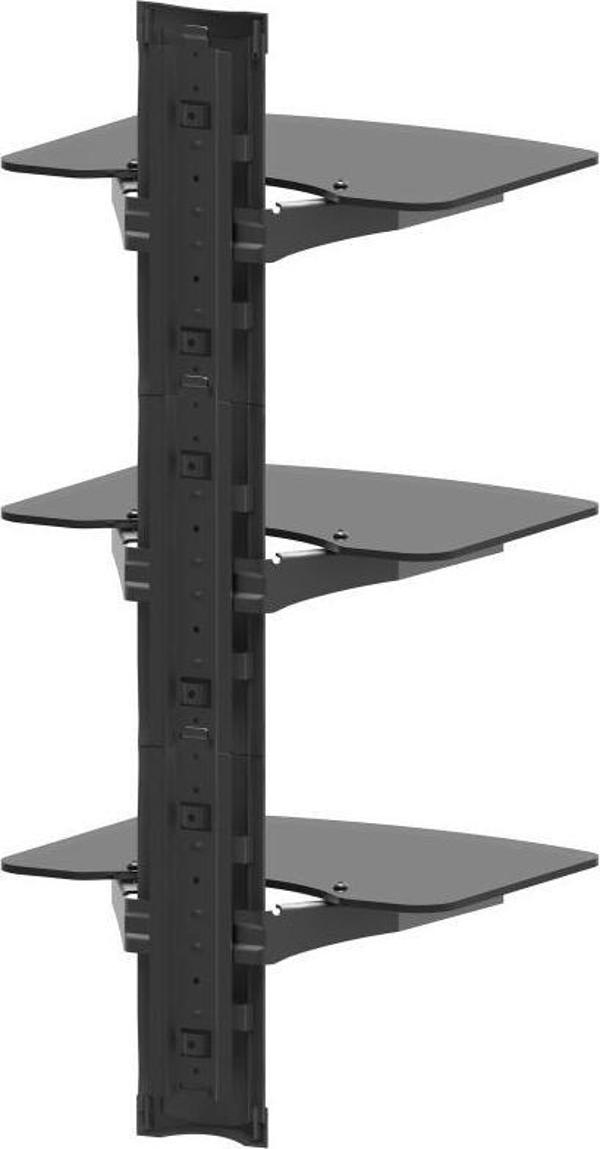 Ergosolid OVI-S3 - Ράφι ήχου/βίντεο/DVD με ανθεκτικό γυαλί υψηλής ποιότητας