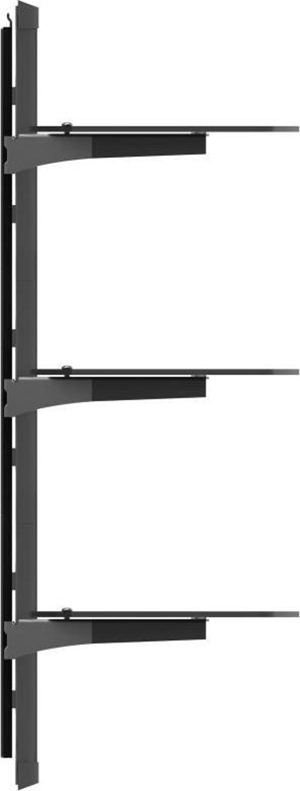 Ergosolid OVI-S3 - Ράφι ήχου/βίντεο/DVD με ανθεκτικό γυαλί υψηλής ποιότητας