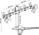 Ergosolid NF22 Επιτραπέζια Βάση για 2 Οθόνες 10"-30" με Ρυθμιζόμενο Βραχίονα