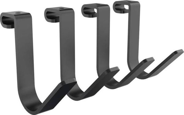 Ergosolid SG12B Ατσάλινοι Γάντζοι Οργάνωσης Γκαράζ, 4 Τεμάχια, Αντοχή Έως 22kg