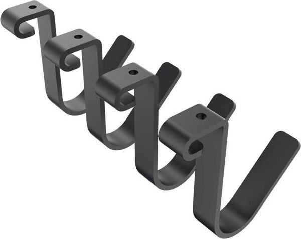 Ergosolid SG12B Ατσάλινοι Γάντζοι Οργάνωσης Γκαράζ, 4 Τεμάχια, Αντοχή Έως 22kg