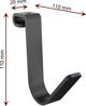 Ergosolid SG12B Ατσάλινοι Γάντζοι Οργάνωσης Γκαράζ, 4 Τεμάχια, Αντοχή Έως 22kg