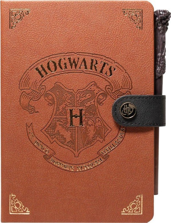 Erik Τετράδιο A5 Σημειωματάριο Harry Potter Δερμάτινο + Στυλό Ράβδος