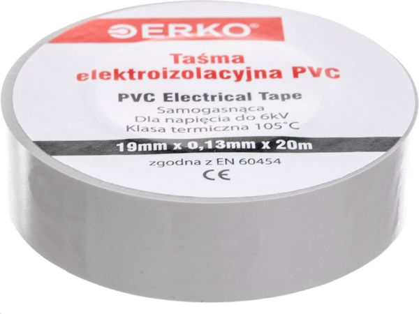 Erko Μονωτική ταινία 19/20 γκρι (TPVC_19-20-SZARA)