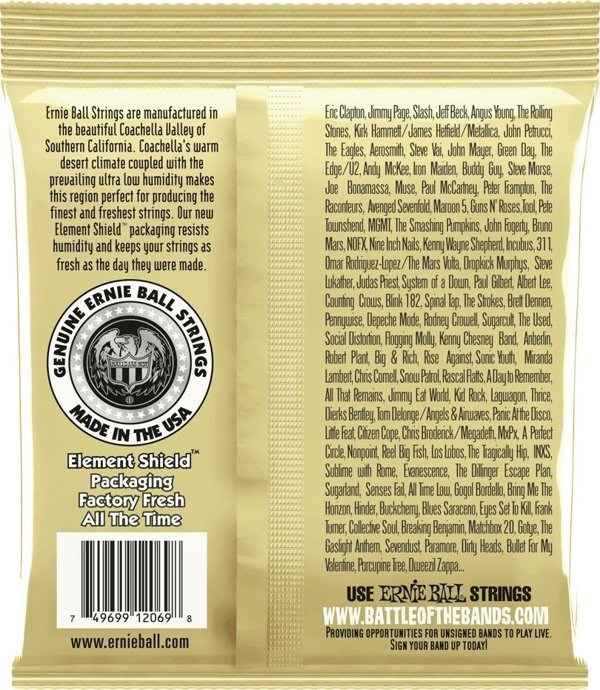Ernie Ball 2069 Earthwood Phosphor Bronze Light - Χορδές για Ακουστική Κιθάρα 11-52
