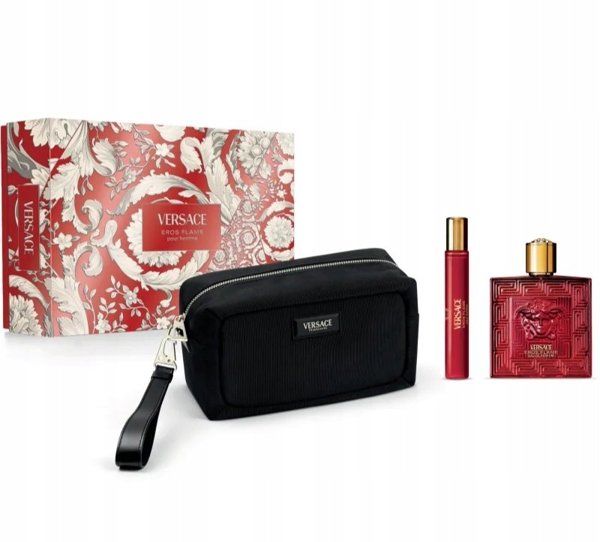 Eros Flame Eau de Parfum 100ml + Eau de Parfum 10ml + Cosmetic Bag