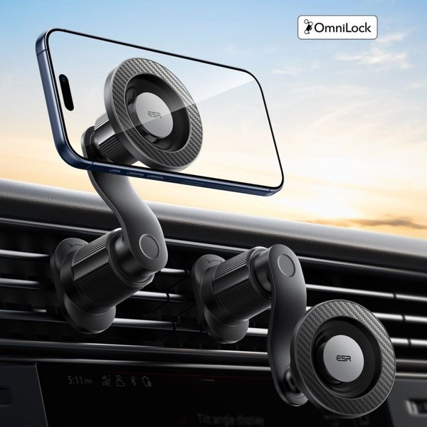 Βάση Στήριξης Αυτοκινήτου ESR OmniLock Magnetic MagSafe Vent Mount, Μαύρο