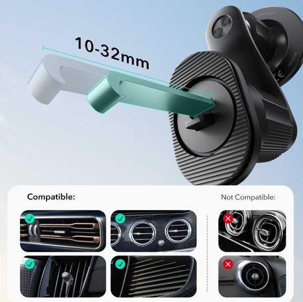 Βάση Στήριξης Αυτοκινήτου ESR OmniLock Magnetic MagSafe Vent Mount, Μαύρο