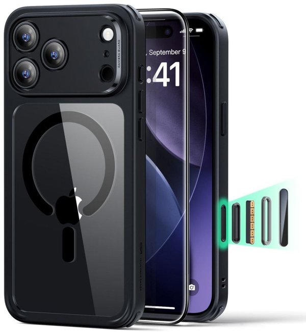 ESR CLASSIC HYBRID MAGSAFE & TEMPERED GLASS IPHONE 17 PRO CLEAR/BLACK