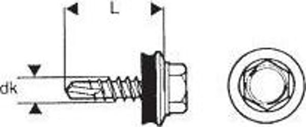 Essve Wkret Samowiertny 4.8*20mm RAL 6003
