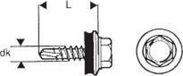 Essve Wkret Samowiertny 4.8x35mm RAL 5010