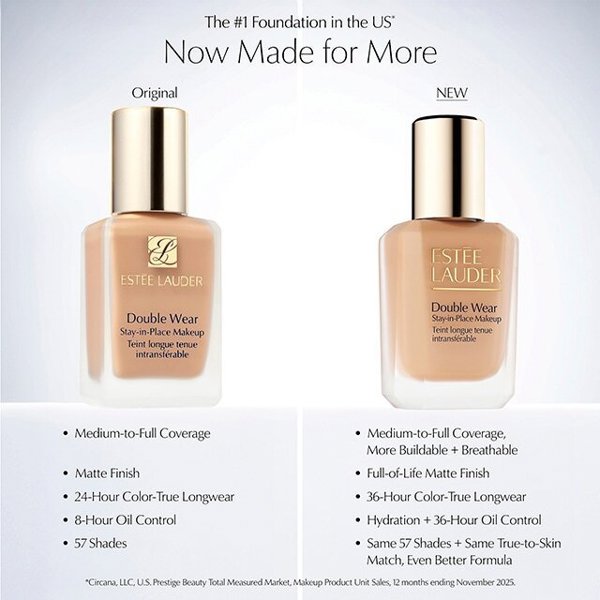 ESTEE LAUDER Double Wear Stay-In-Place Makeup SPF10 μακράς διαρκείας foundation προσώπου 3 σε 1 30ml