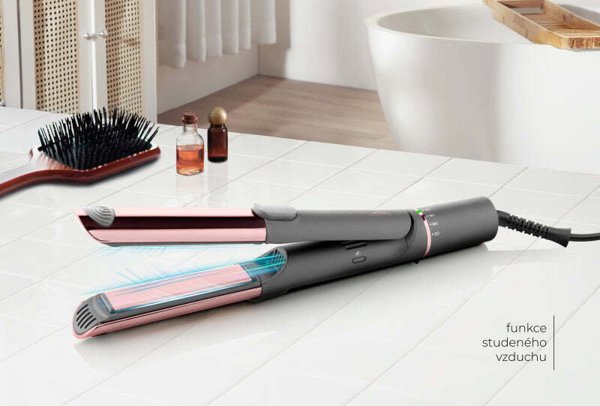 ETA Hair Tiesinimo žnyplės and Suktukas | ETA132390000 Fenité Exclusive 2-in-1 | Ceramic heating system | Temperature (min) 140 °C | Temperature (max) 200 °C | Number of heating levels 5 | 1700 W | Pilkas/Rožinė