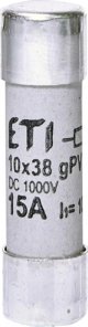 Eti-Polam Wkladka bezpiecznikowa cylindryczna PV 10x38mm 15A gPV 1000V DC CH10 002625112