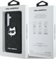 Θήκη Karl Lagerfeld Δερμάτινο Μονογράμμα Pin Logo Choupette Head Samsung Galaxy S25 μαύρο