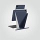 Etui AMAZINGTHING Matte Pro Mag Folio με βάση για iPad Air M3 11" - μπλε